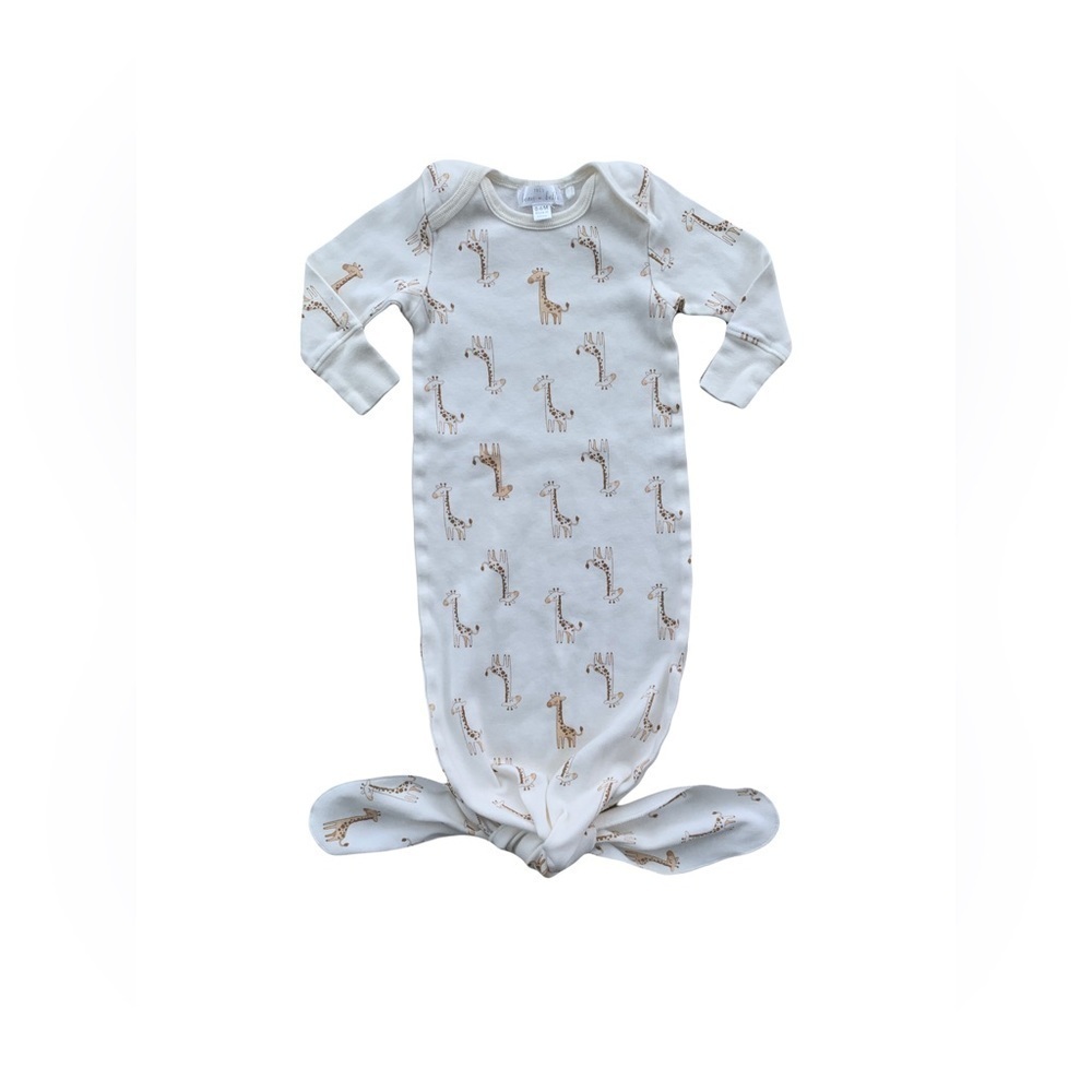 Tres Beau et Belle Size 0-6 Months Giraffe Tie Gown